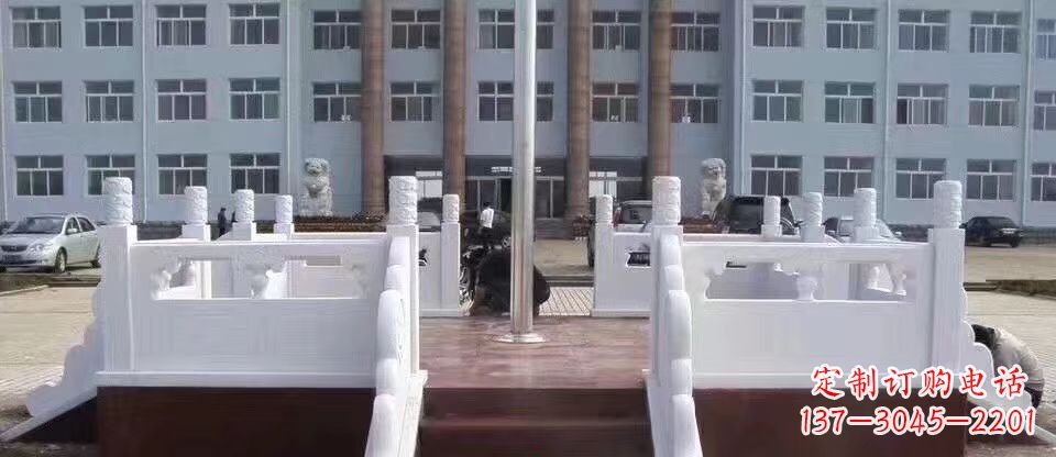 成都校园汉白玉升旗台石雕