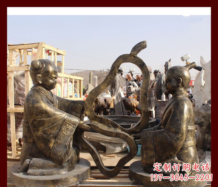 成都校园孔融让梨铜雕