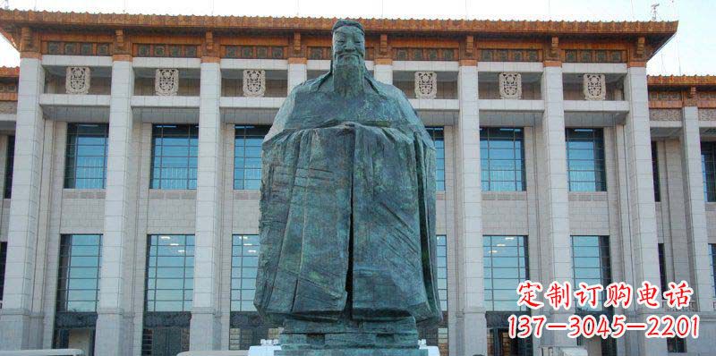 成都校园孔子景观铜雕