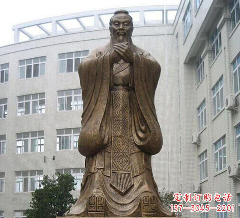 成都校园孔子铜雕222