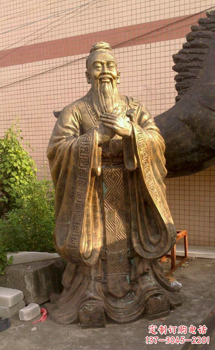 成都校园孔子像人物铜雕