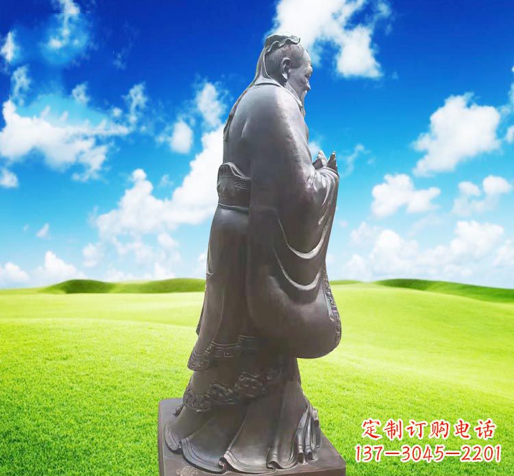 成都校园名人孔子行教像铜雕