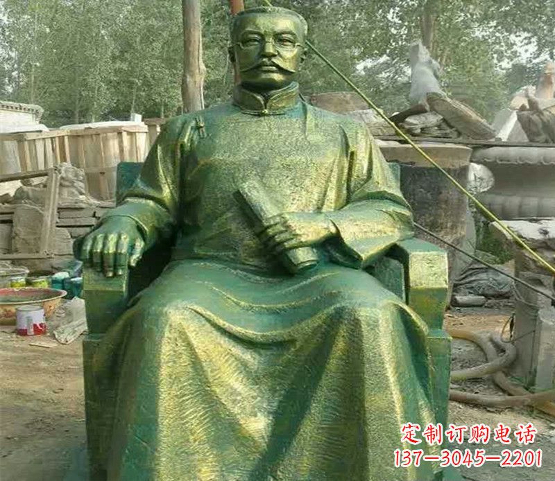 成都校园名人李大钊铜雕