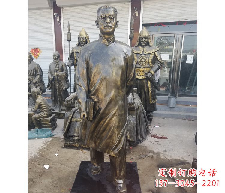 成都校园名人立式陶行知铜雕