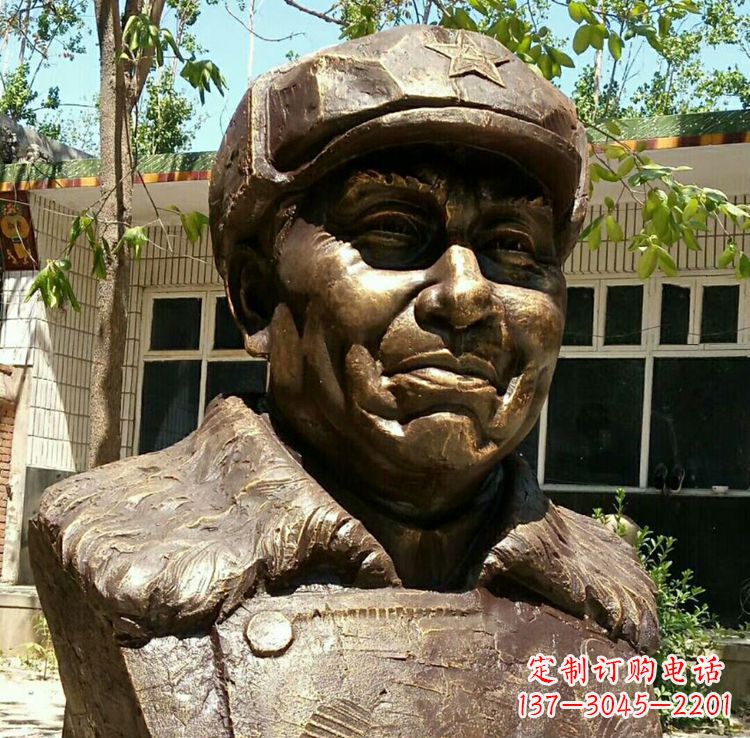 成都校园名人朱德胸像铜雕
