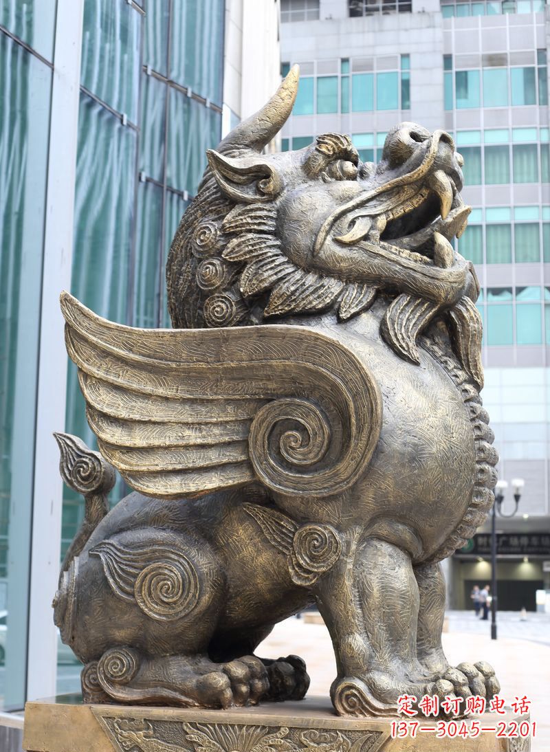 成都獬豸古代神兽铜雕