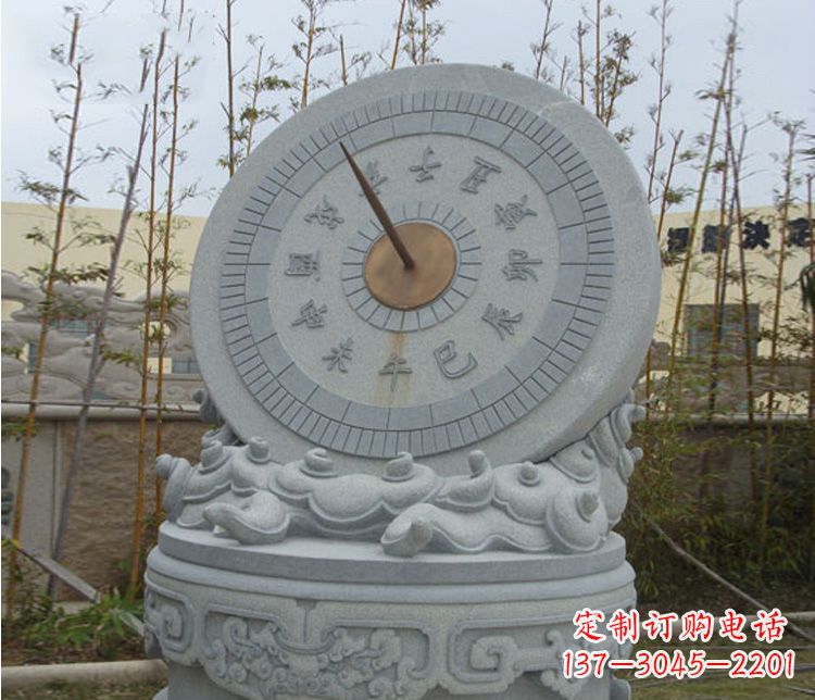 成都学校大理石日晷石雕 (5)