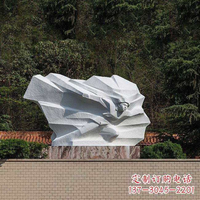 成都英雄人物黄继光景区景点汉白玉石刻雕塑