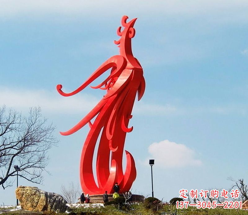 成都园林不锈钢凤凰雕塑