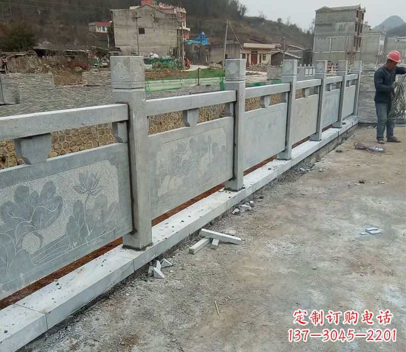 成都园林仿古石栏板景观石雕 (5)
