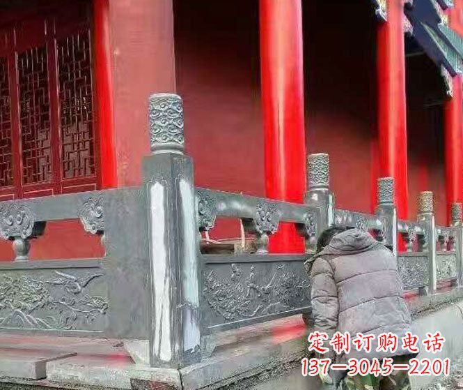 成都园林仿古石栏板景观石雕 (9)