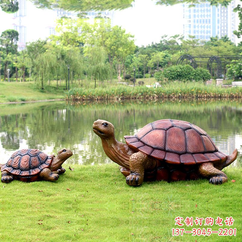 成都园林仿真乌龟玻璃钢池塘湖泊水景雕塑摆件