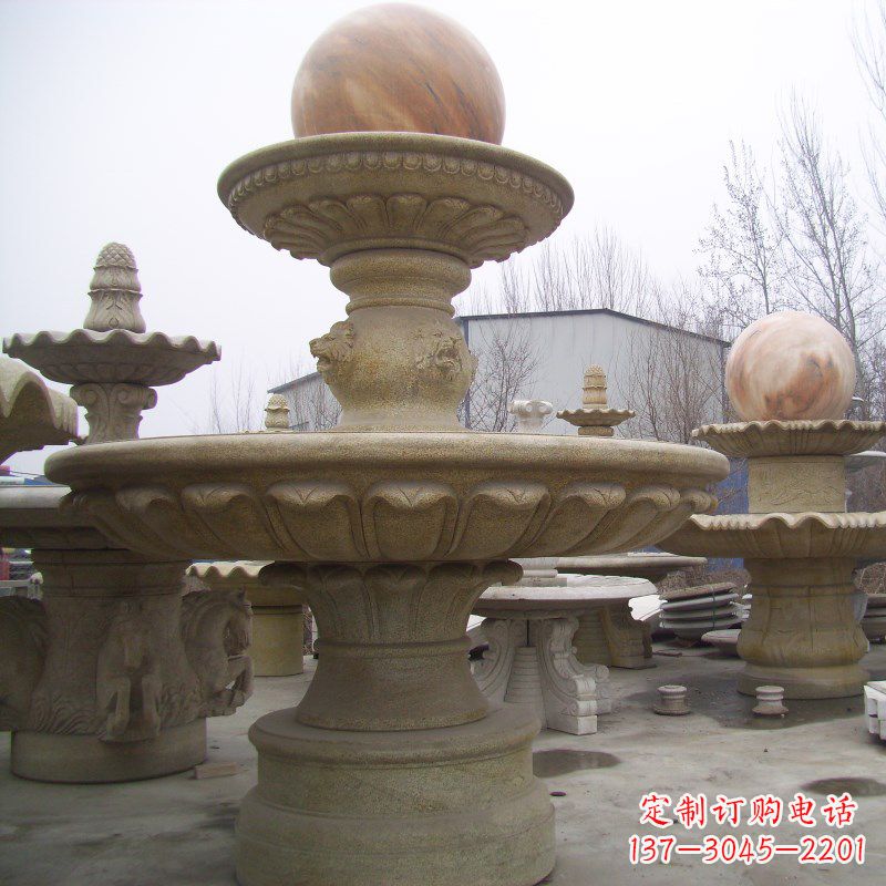 成都园林风水球石雕