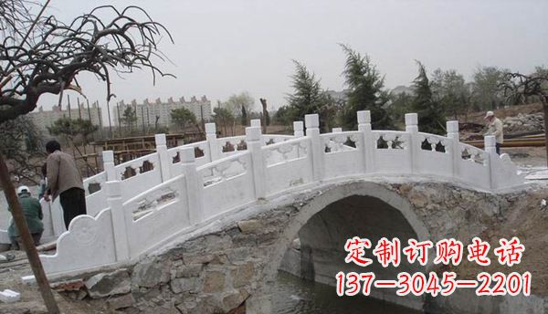 成都园林汉白玉大桥栏板景观石雕