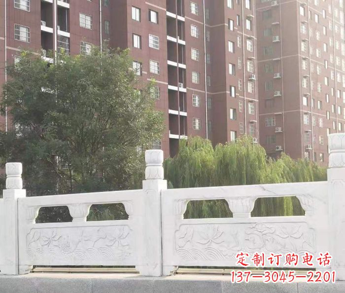 成都园林汉白玉石浮雕栏板 (2)