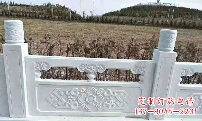 成都园林汉白玉石浮雕栏板 (4)