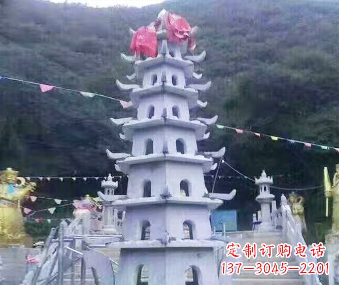 成都园林景观大理石宝塔石雕