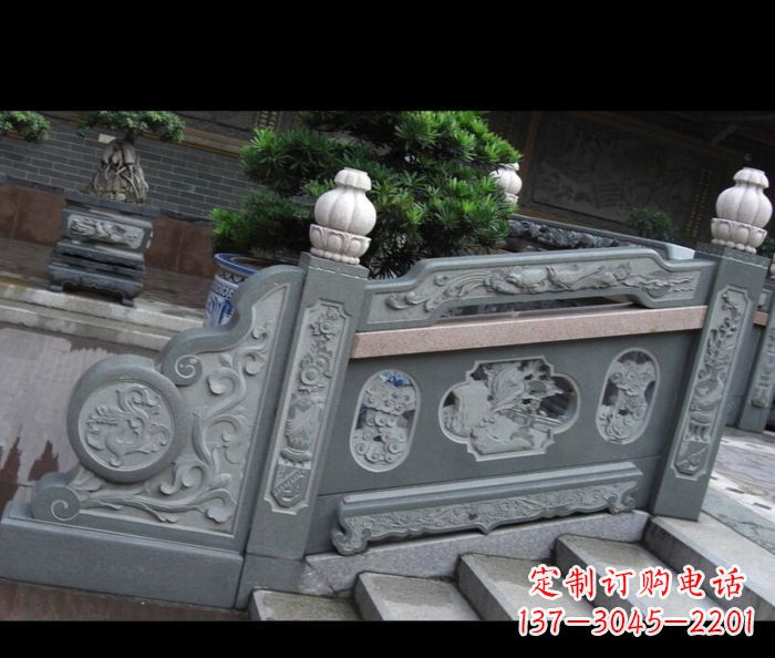 成都园林景观大理石栏板雕塑 (6)