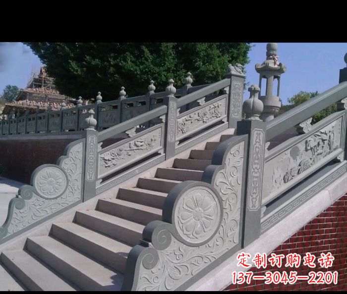 成都园林景观大理石栏板雕塑 (4)