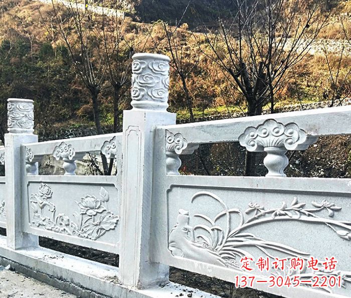 成都园林景观大理石栏板石雕 (7)