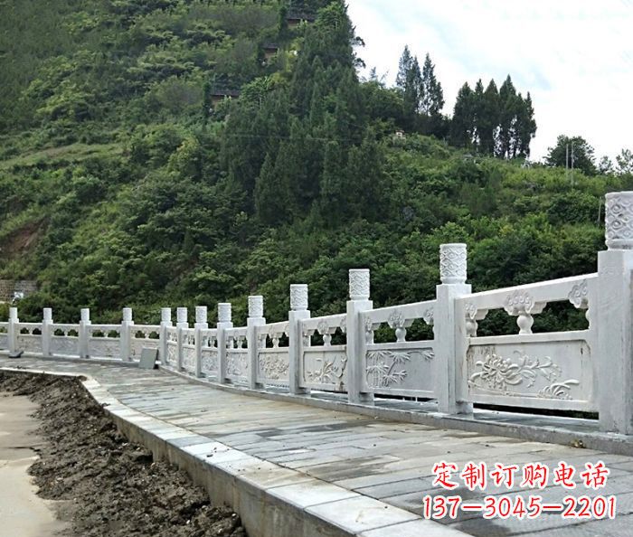 成都园林景观大理石栏板石雕_2