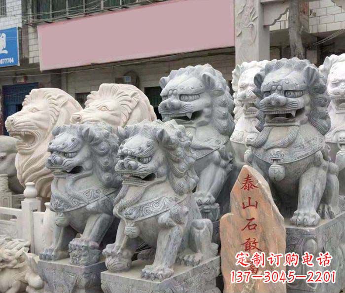 成都园林景观仿古狮子石雕