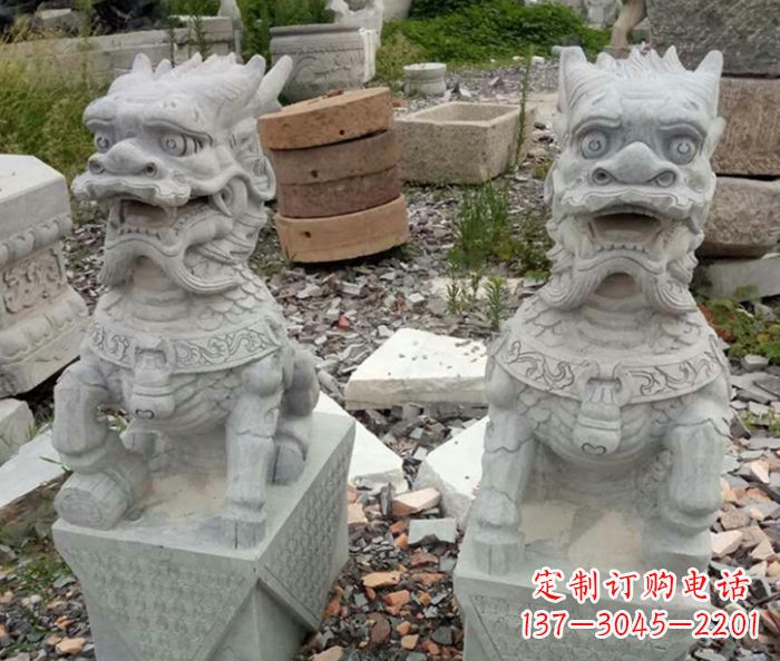 成都园林景观仿古麒麟石雕