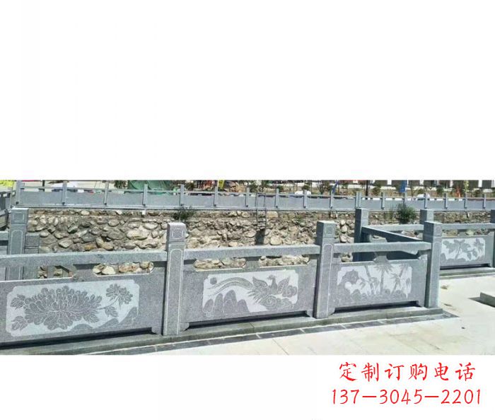 成都园林景观仿古石雕栏板 (5)