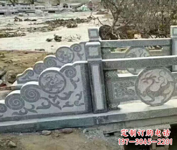 成都园林景观仿古石雕栏板 (10)