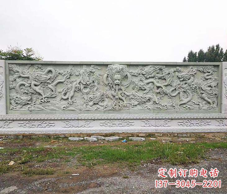 成都园林九龙壁景观石雕