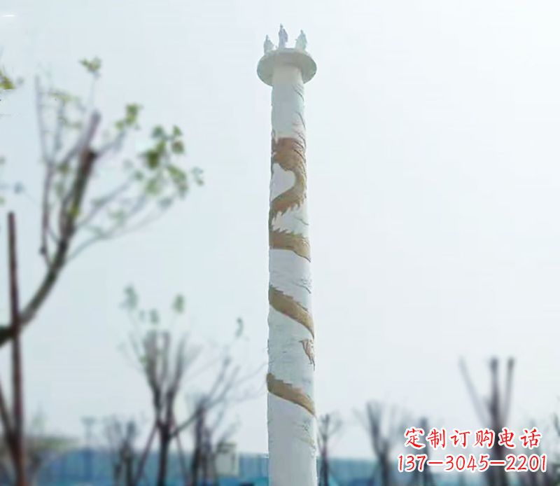成都园林龙柱景观不锈钢