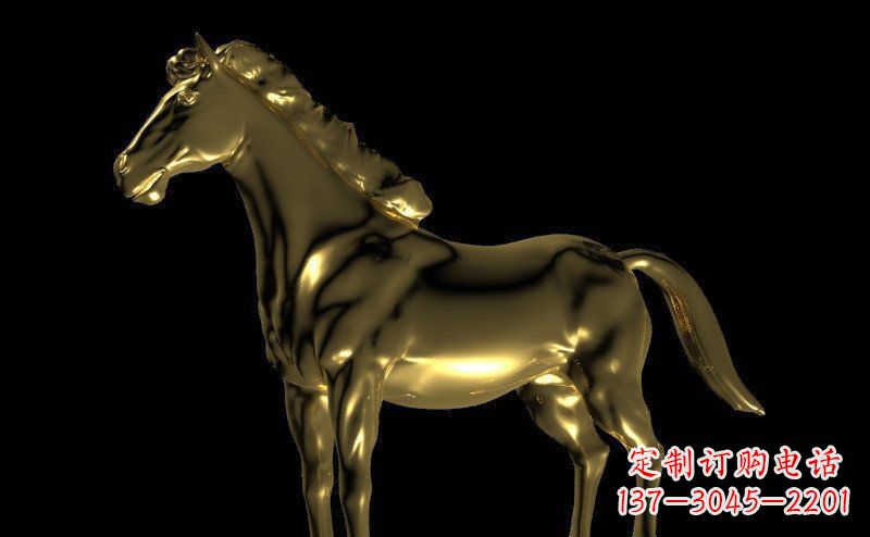 成都园林马动物景观铜雕