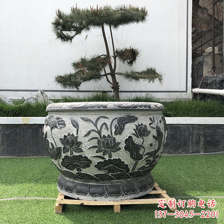 成都园林石雕水缸