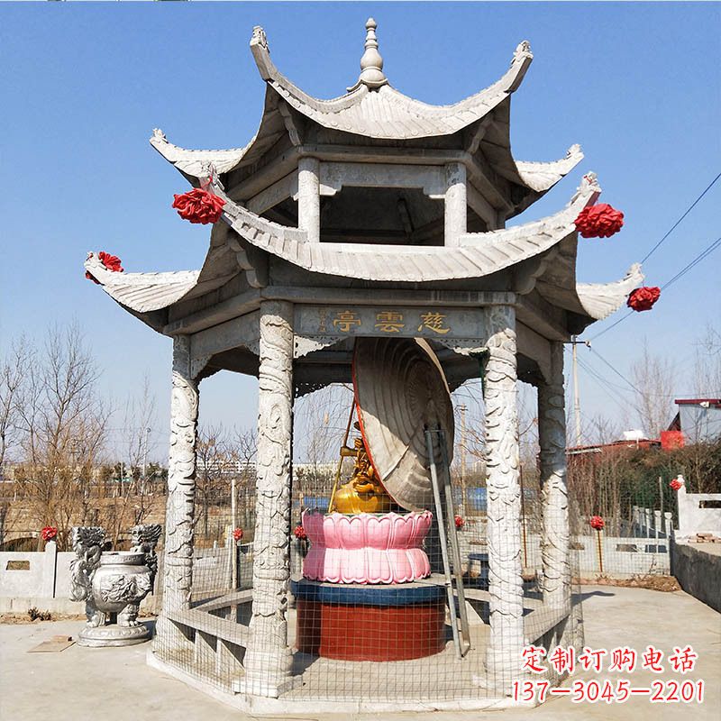 成都园林亭子双层凉亭