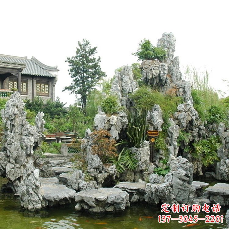 成都园林庭院奇石假山