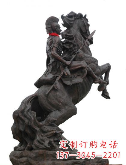 成都战士与马 铸铜雕塑