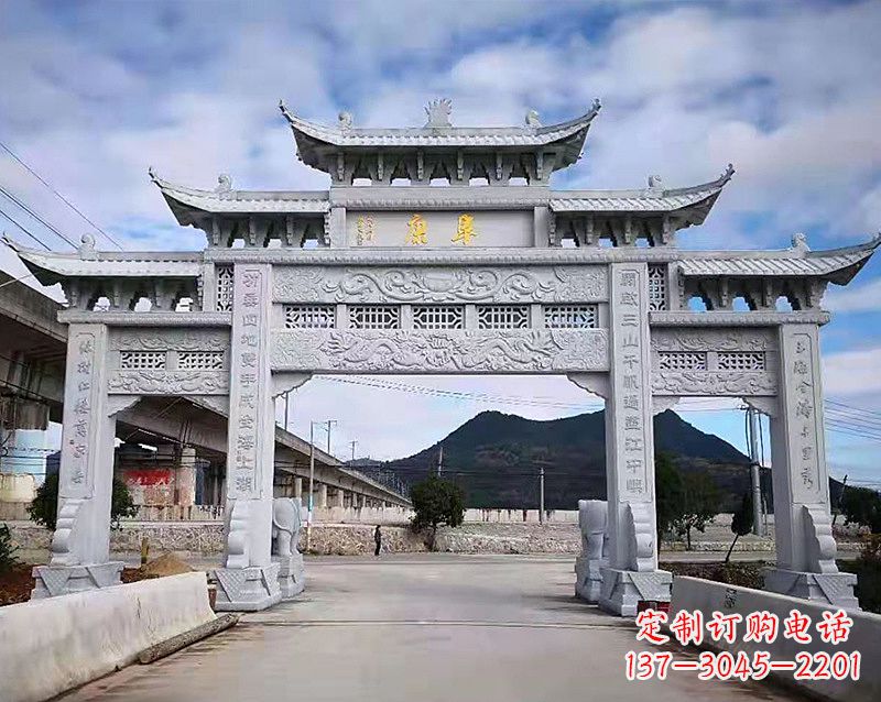 成都张掖石雕牌坊雕刻