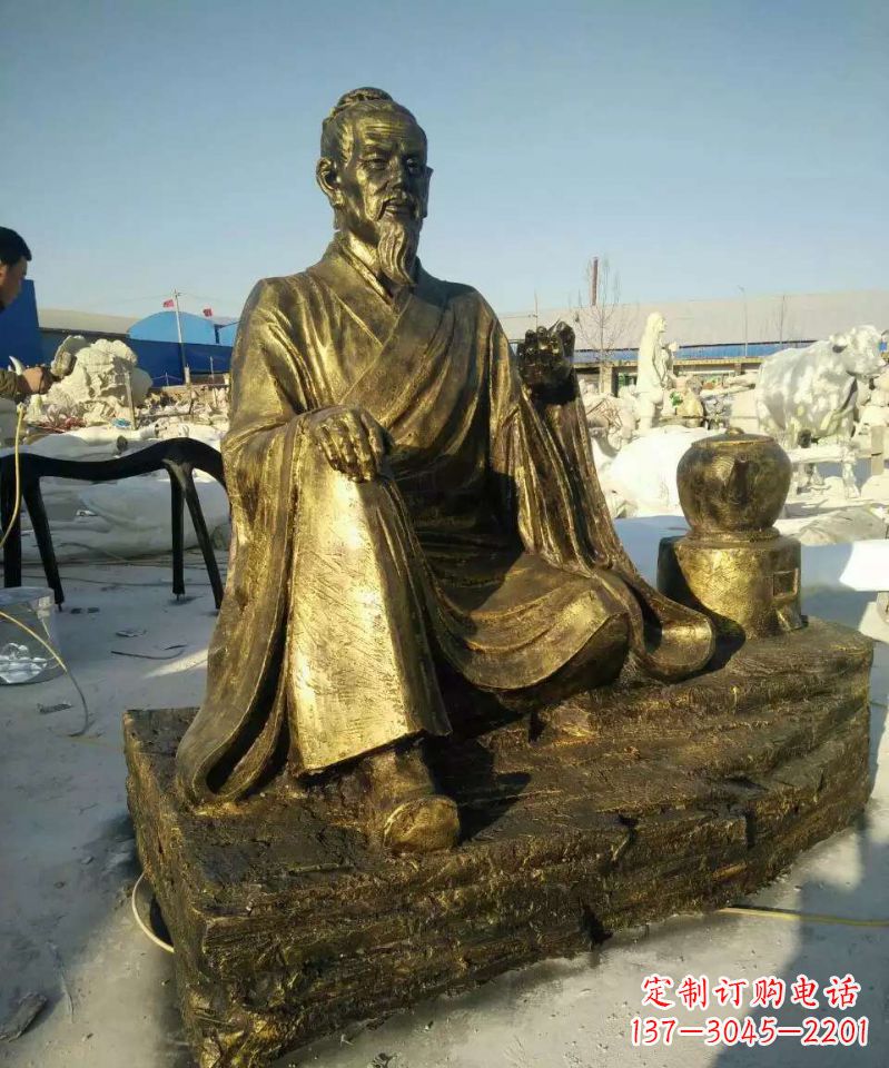成都张仲景人物铜雕