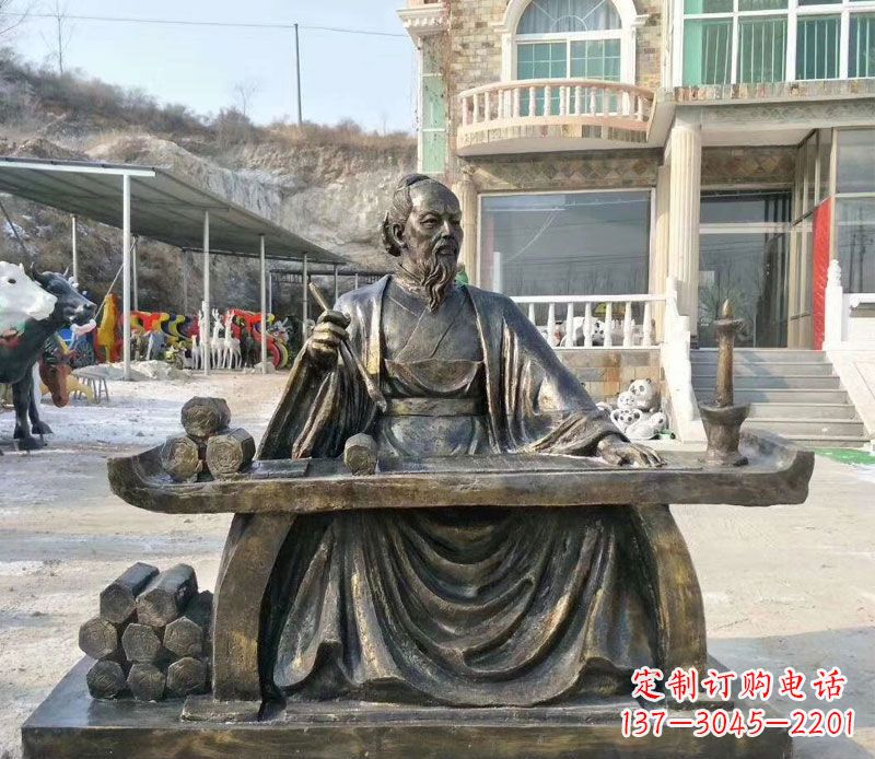 成都张仲景铜公园雕