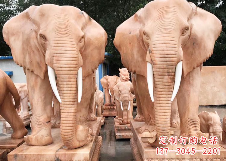 成都招财大象石雕
