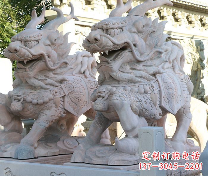 成都招财瑞兽麒麟石雕 (2)