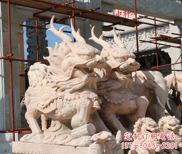 成都招财瑞兽麒麟石雕