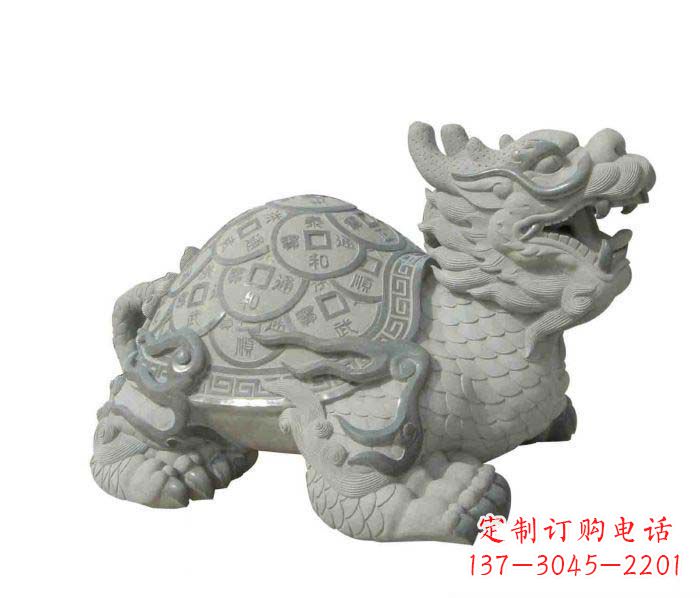 成都招财神兽大理石龙龟石雕