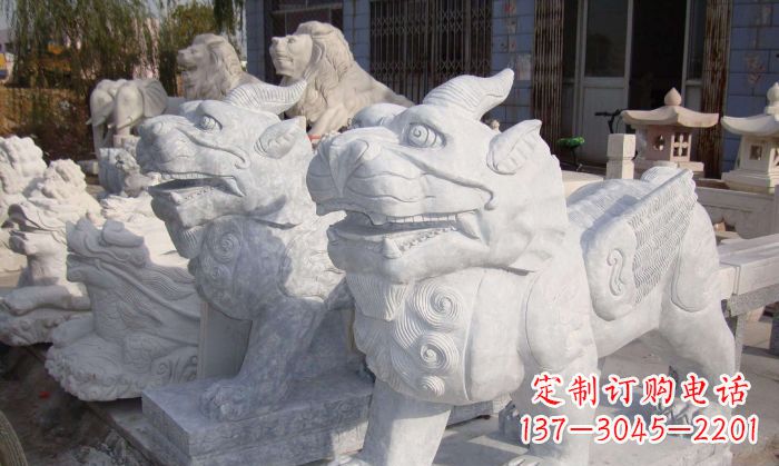 成都招财神兽大理石貔貅石雕
