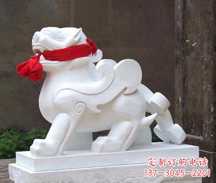 成都招财神兽汉白玉貔貅石雕