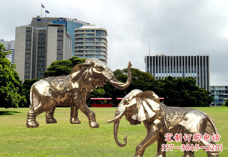 成都招财镇宅大象铜雕
