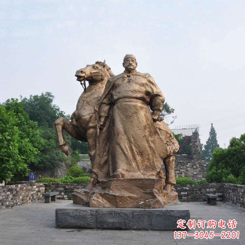 成都中国历史名人明太祖朱元璋铜雕像