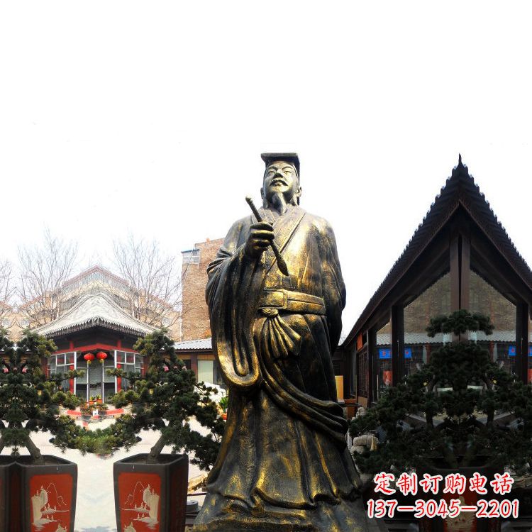 成都中国历史文化名人书圣王羲之雕塑