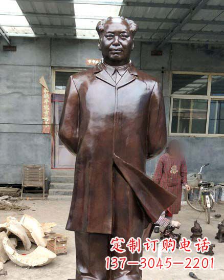 成都中国伟人毛泽东铜像