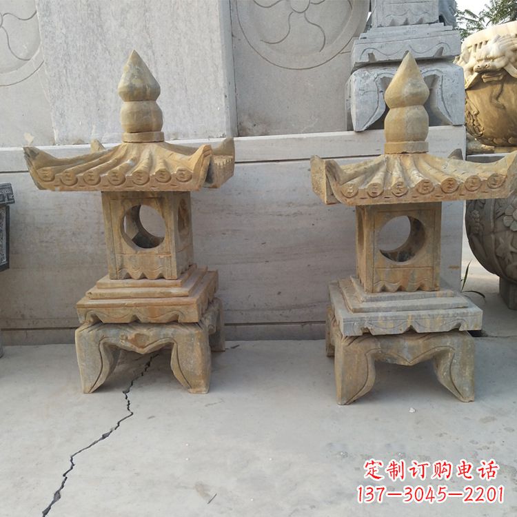 成都中式仿古低墩石灯笼